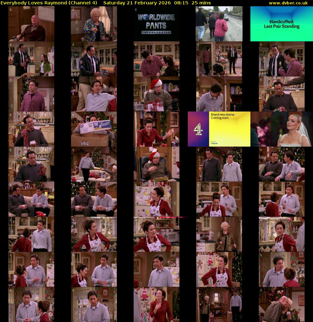 Everybody Loves Raymond (Channel 4) Saturday 21 February 2026 08:15 - 08:40