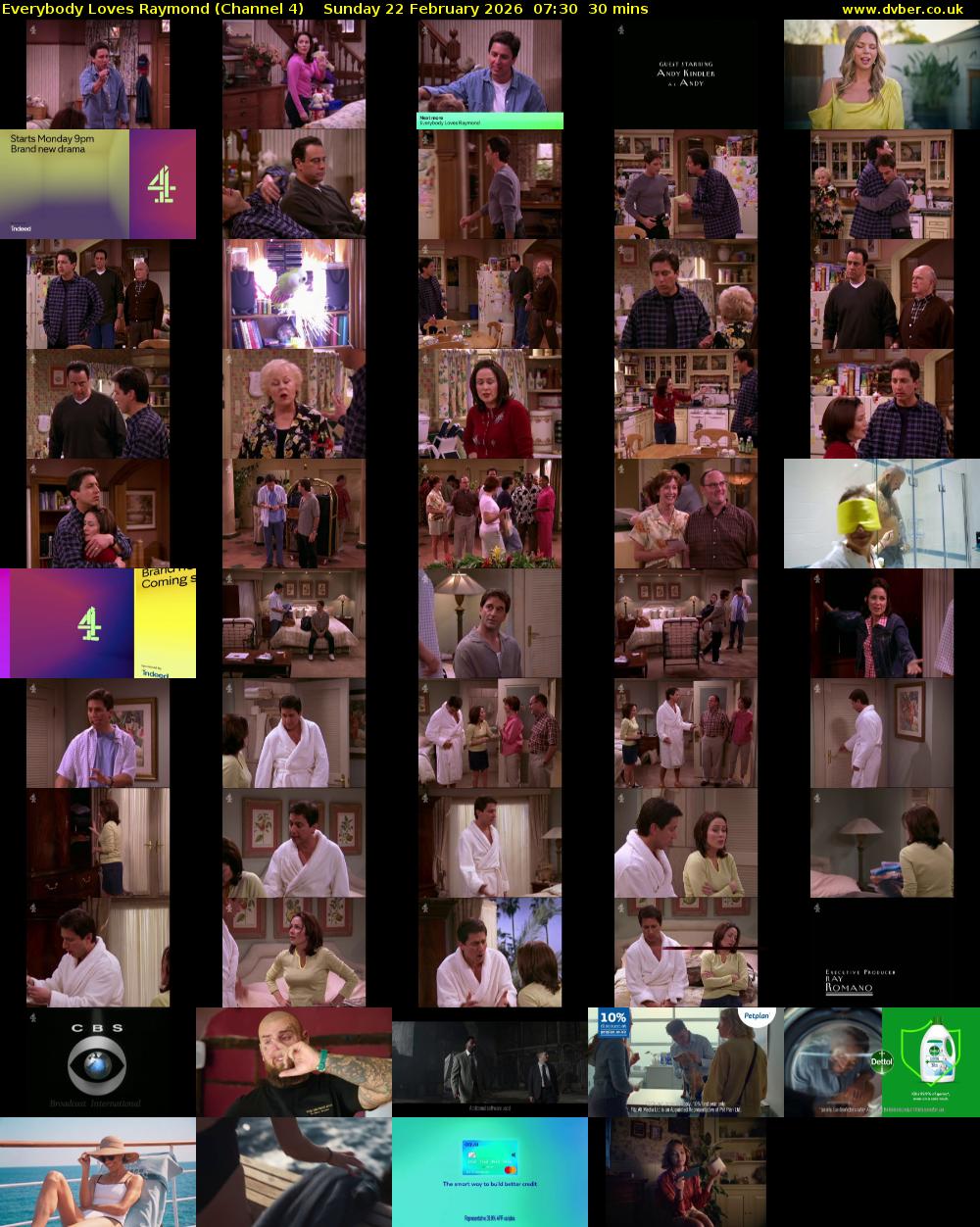 Everybody Loves Raymond (Channel 4) Sunday 22 February 2026 07:30 - 08:00