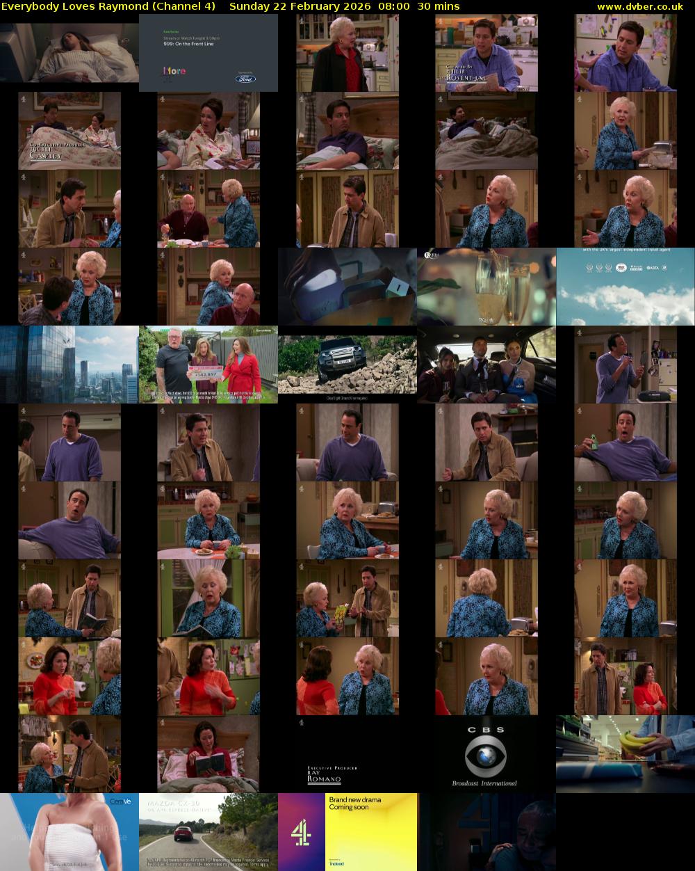 Everybody Loves Raymond (Channel 4) Sunday 22 February 2026 08:00 - 08:30