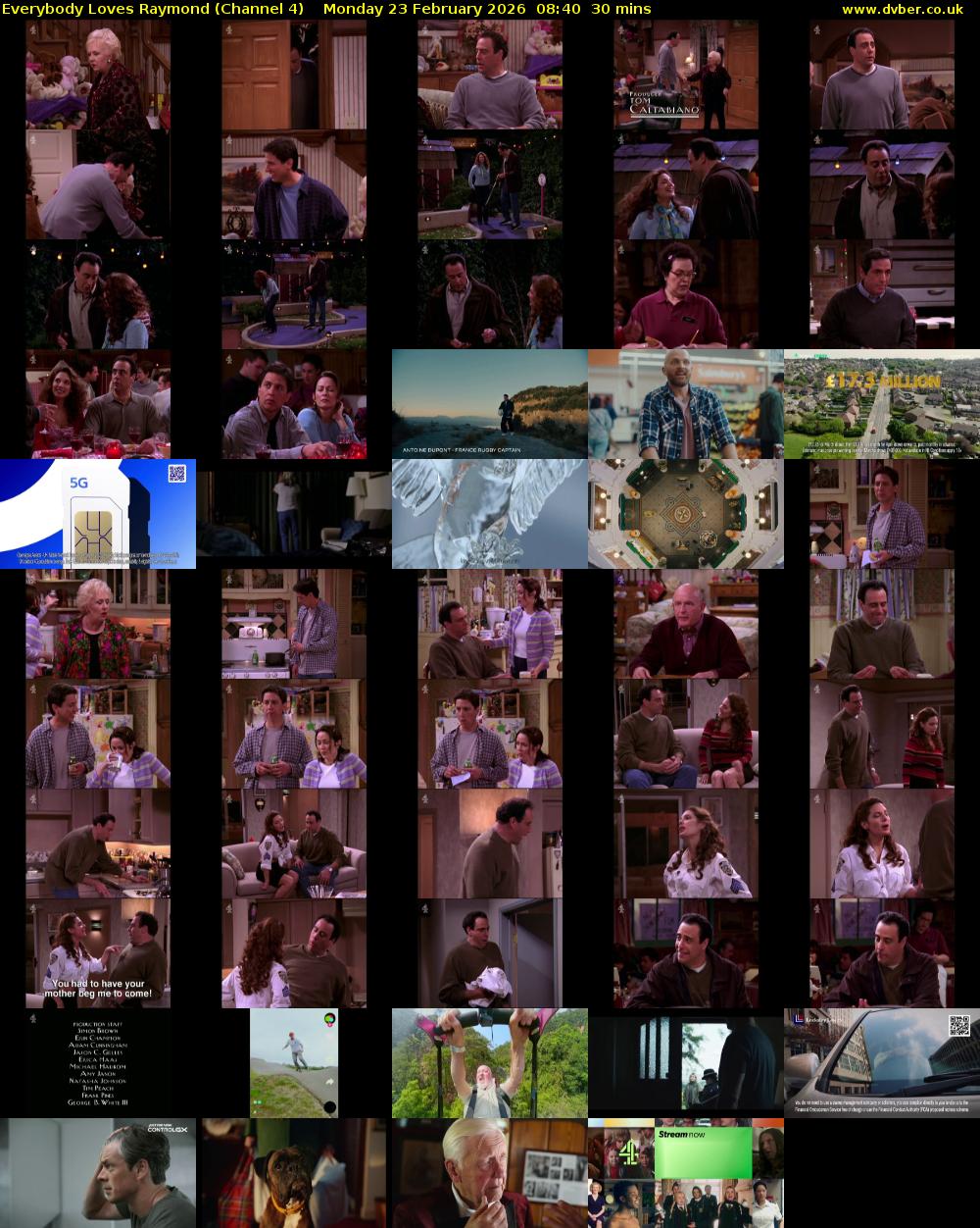 Everybody Loves Raymond (Channel 4) Monday 23 February 2026 08:40 - 09:10
