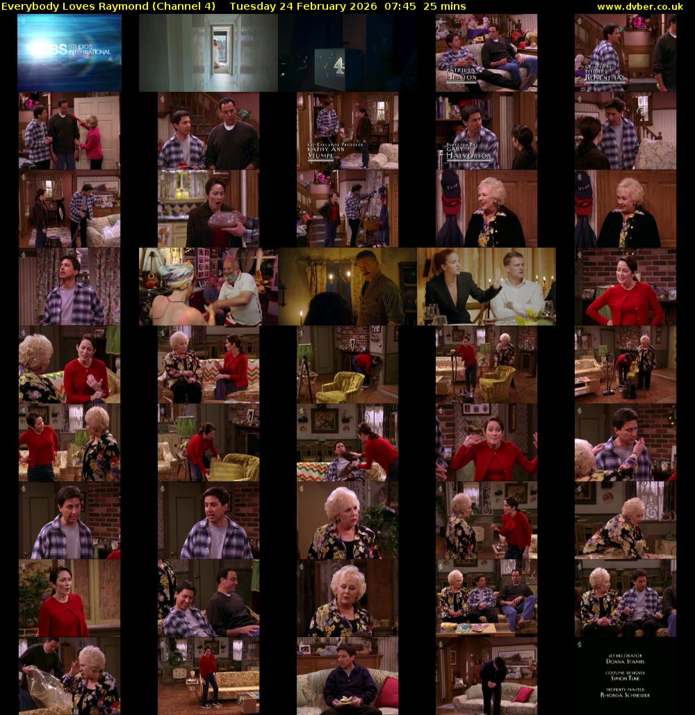 Everybody Loves Raymond (Channel 4) Tuesday 24 February 2026 07:45 - 08:10