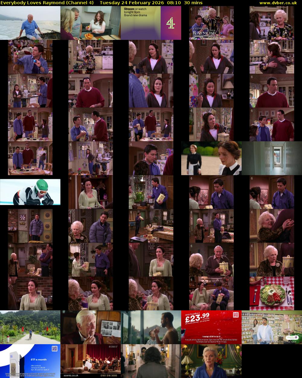 Everybody Loves Raymond (Channel 4) Tuesday 24 February 2026 08:10 - 08:40