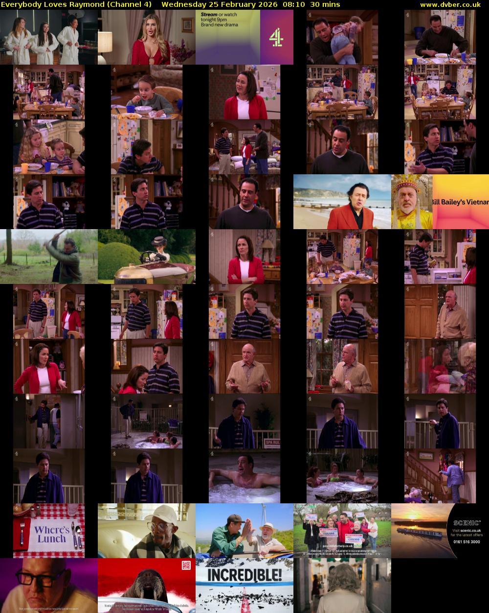 Everybody Loves Raymond (Channel 4) Wednesday 25 February 2026 08:10 - 08:40