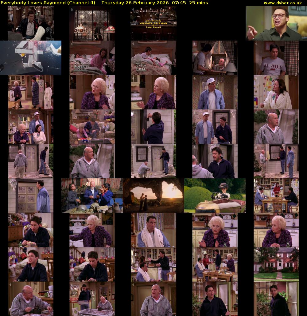 Everybody Loves Raymond (Channel 4) Thursday 26 February 2026 07:45 - 08:10