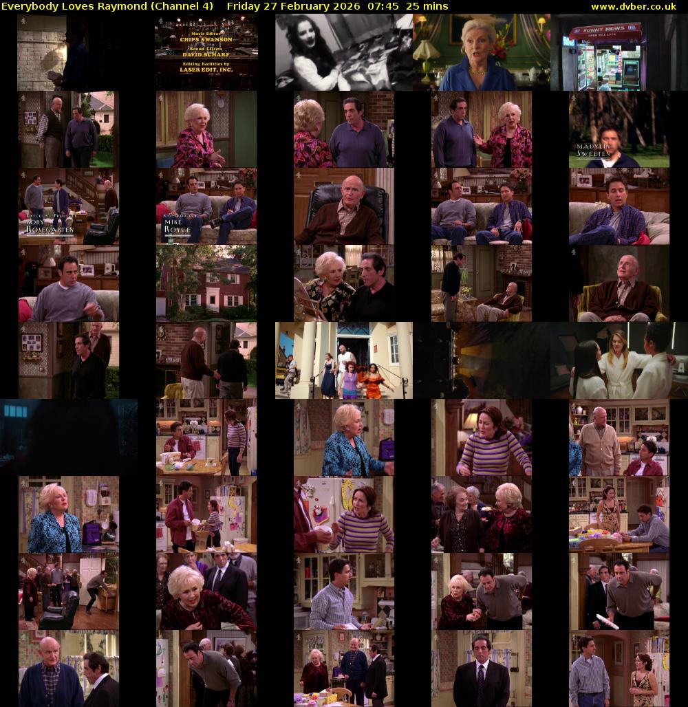 Everybody Loves Raymond (Channel 4) Friday 27 February 2026 07:45 - 08:10