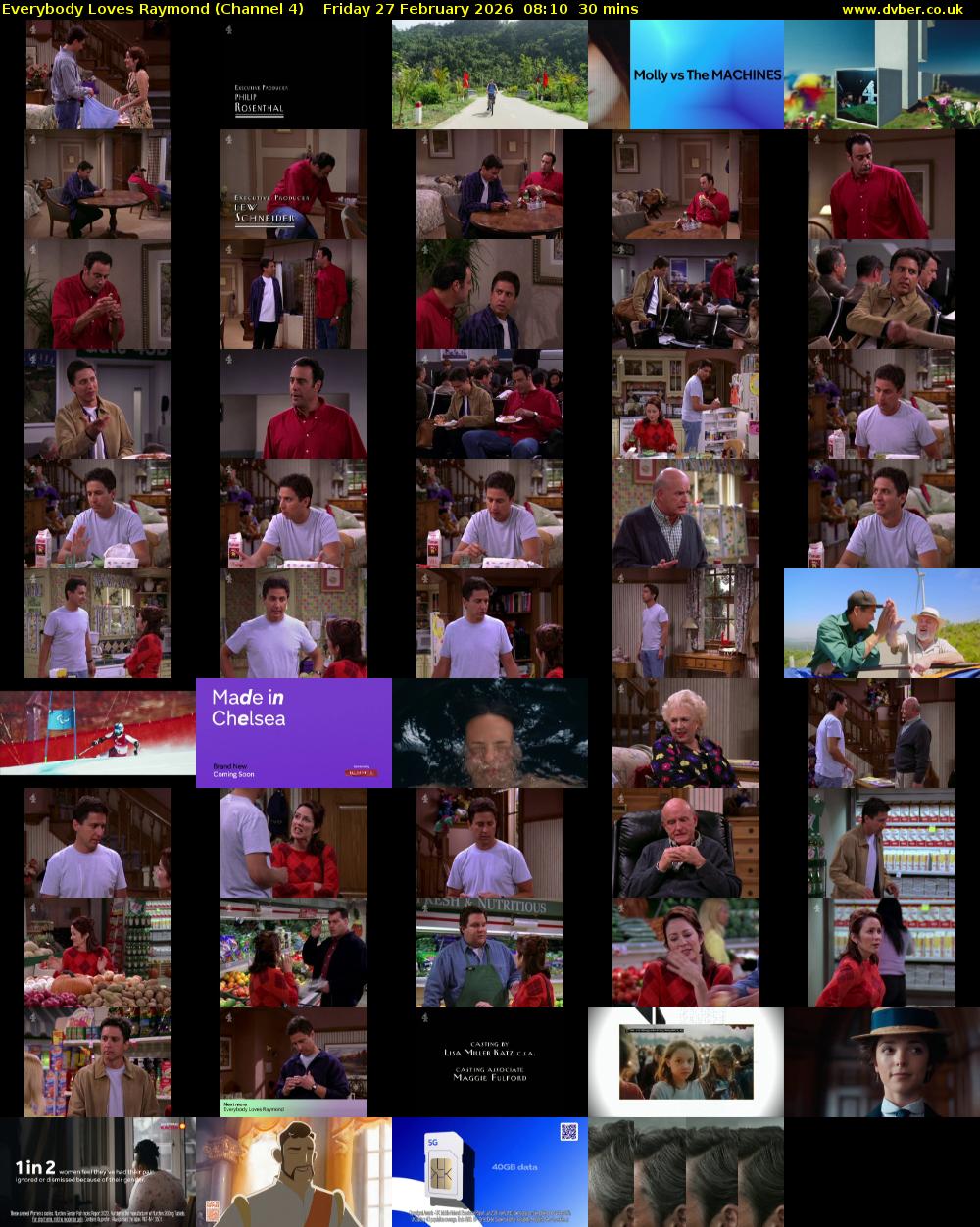 Everybody Loves Raymond (Channel 4) Friday 27 February 2026 08:10 - 08:40