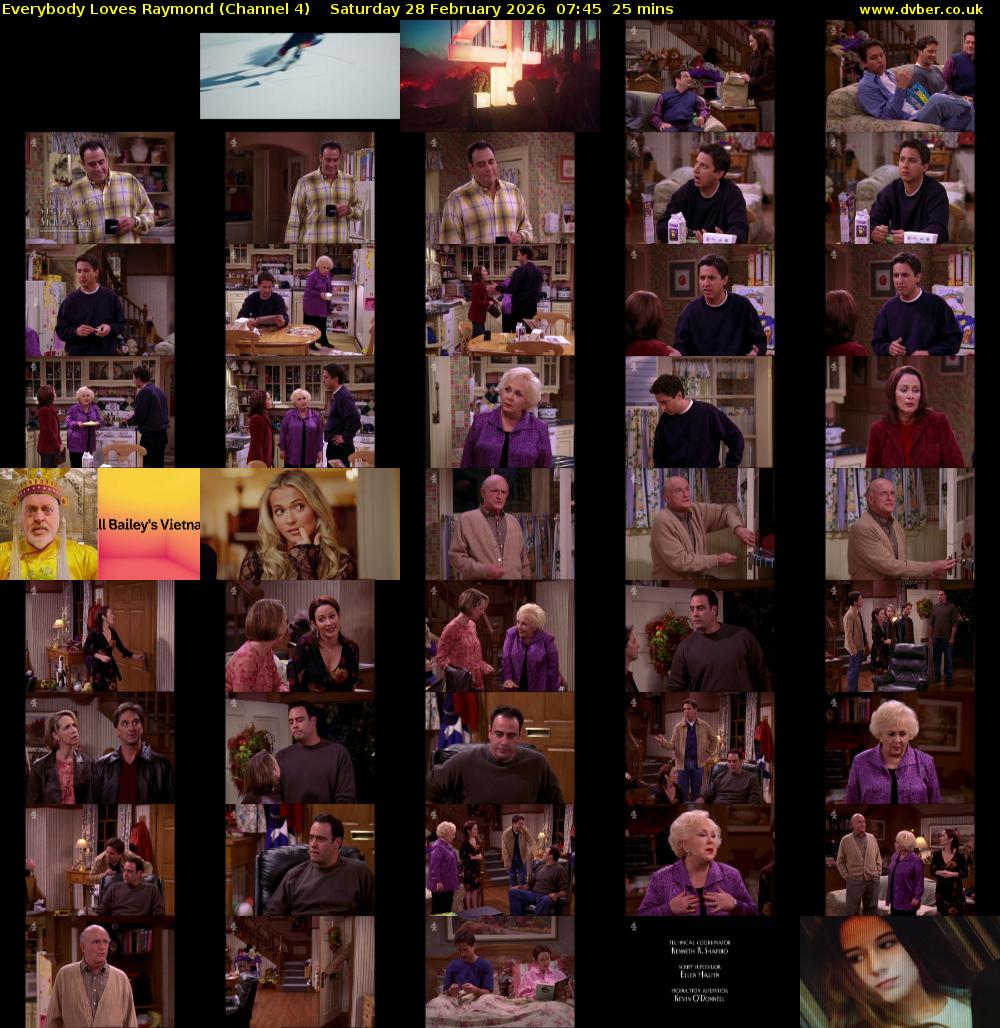 Everybody Loves Raymond (Channel 4) Saturday 28 February 2026 07:45 - 08:10