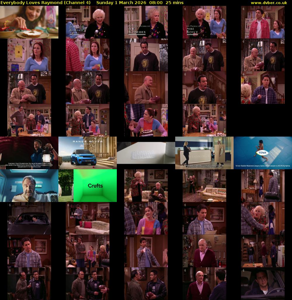 Everybody Loves Raymond (Channel 4) Sunday 1 March 2026 08:00 - 08:25