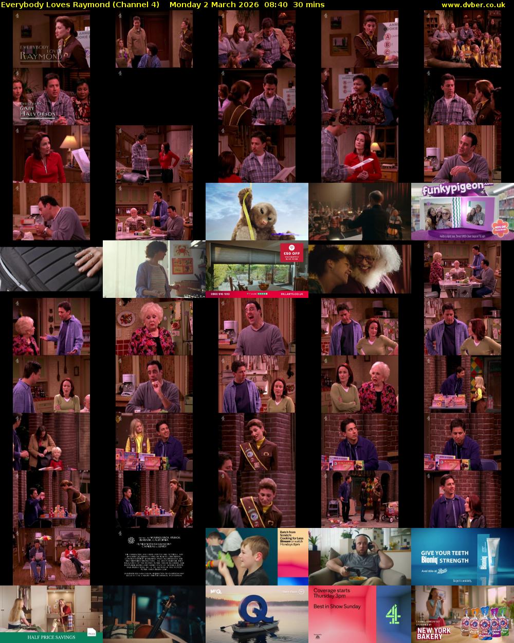 Everybody Loves Raymond (Channel 4) Monday 2 March 2026 08:40 - 09:10