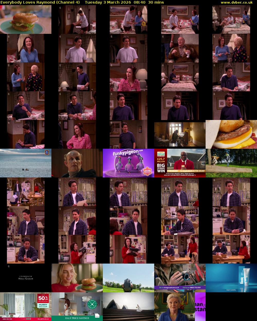 Everybody Loves Raymond (Channel 4) Tuesday 3 March 2026 08:40 - 09:10