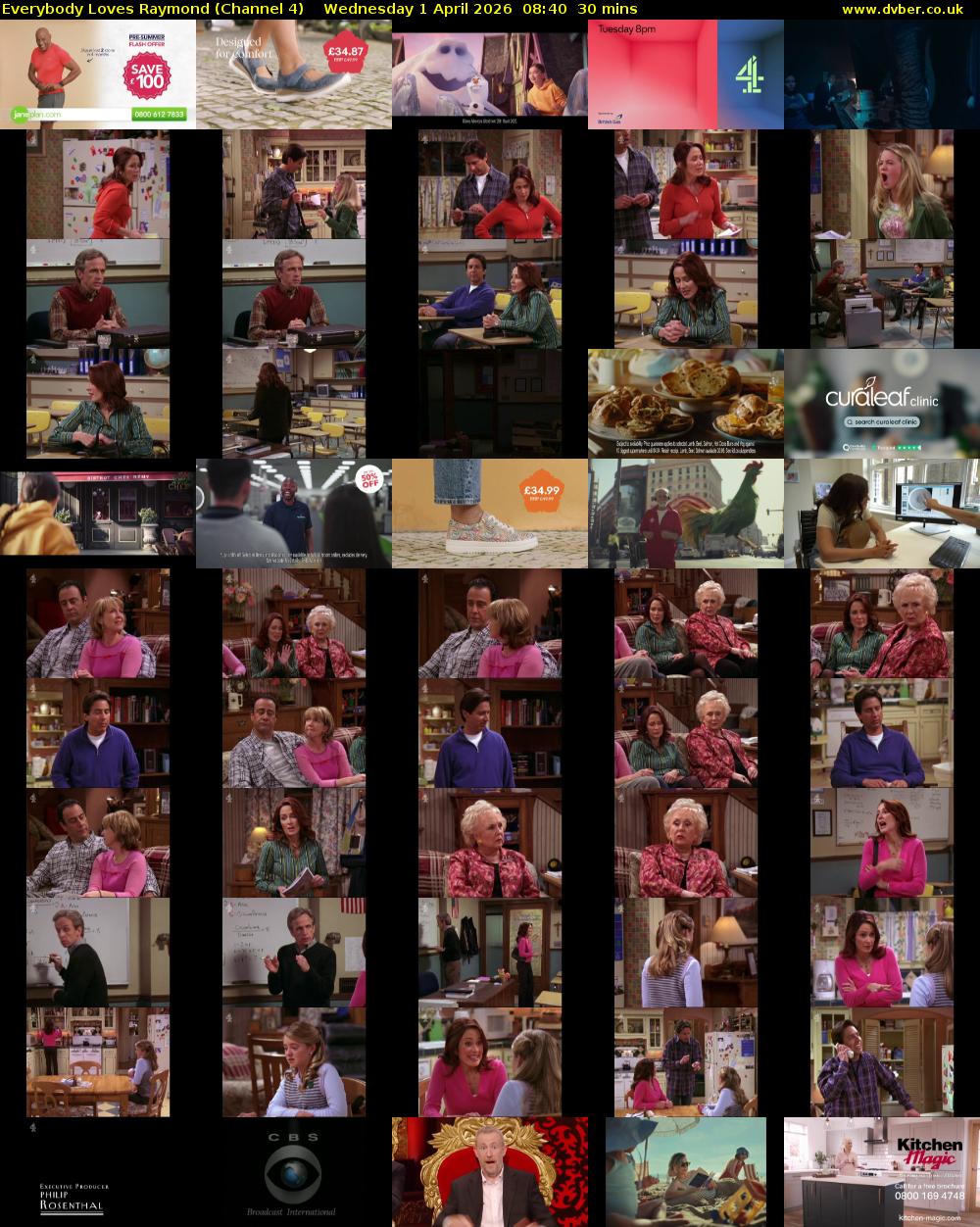 Everybody Loves Raymond (Channel 4) Wednesday 1 April 2026 08:40 - 09:10