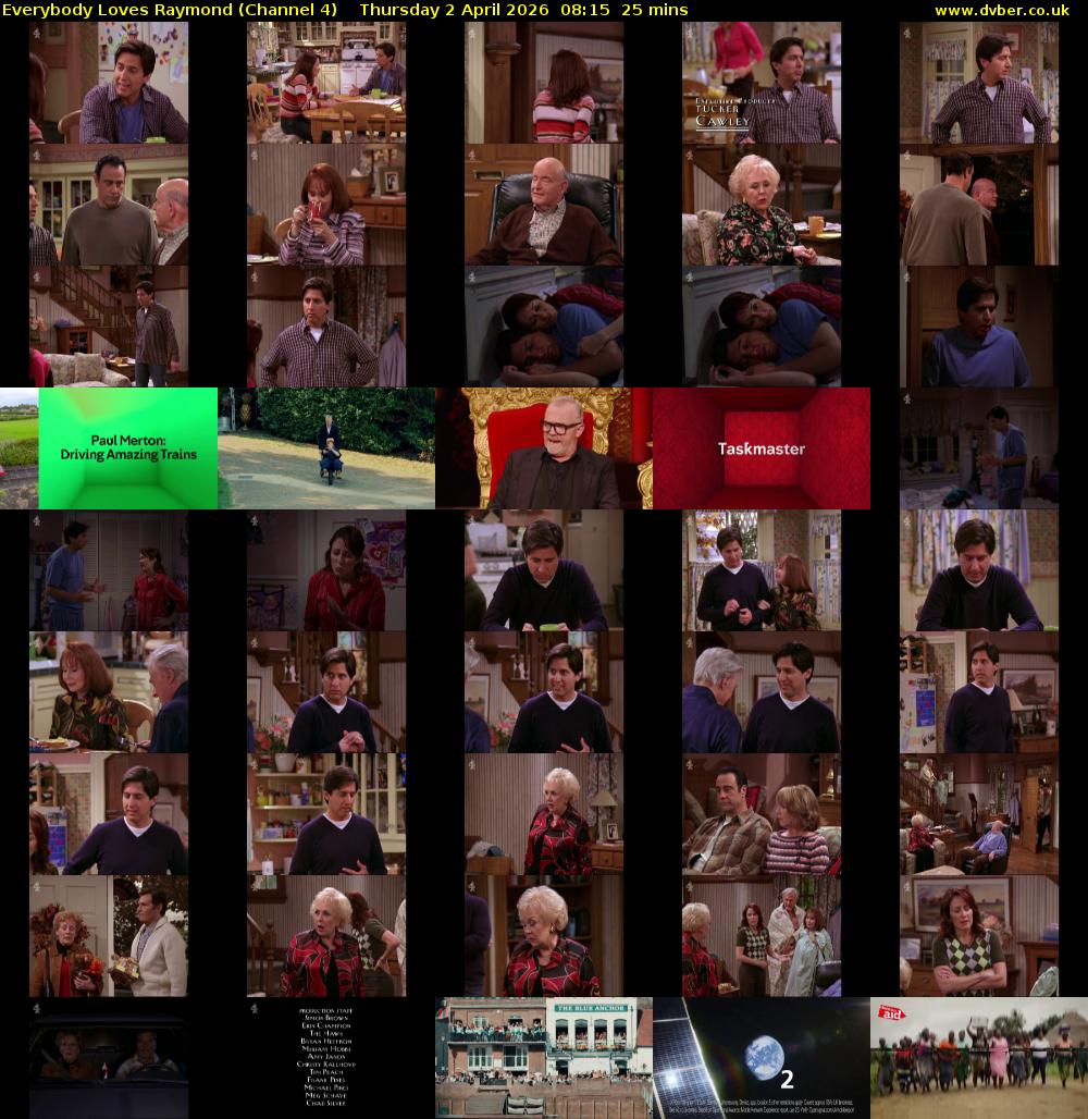 Everybody Loves Raymond (Channel 4) Thursday 2 April 2026 08:15 - 08:40