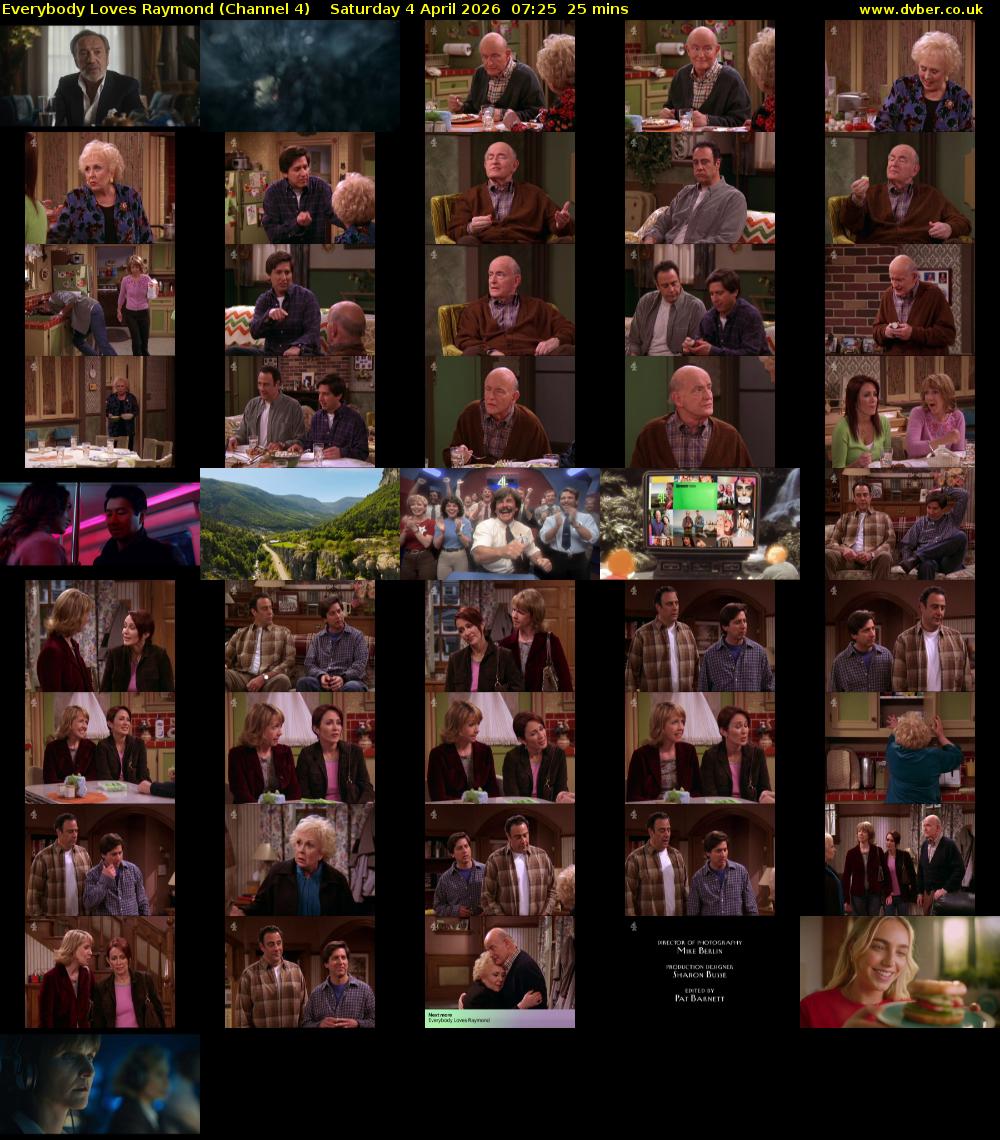 Everybody Loves Raymond (Channel 4) Saturday 4 April 2026 07:25 - 07:50