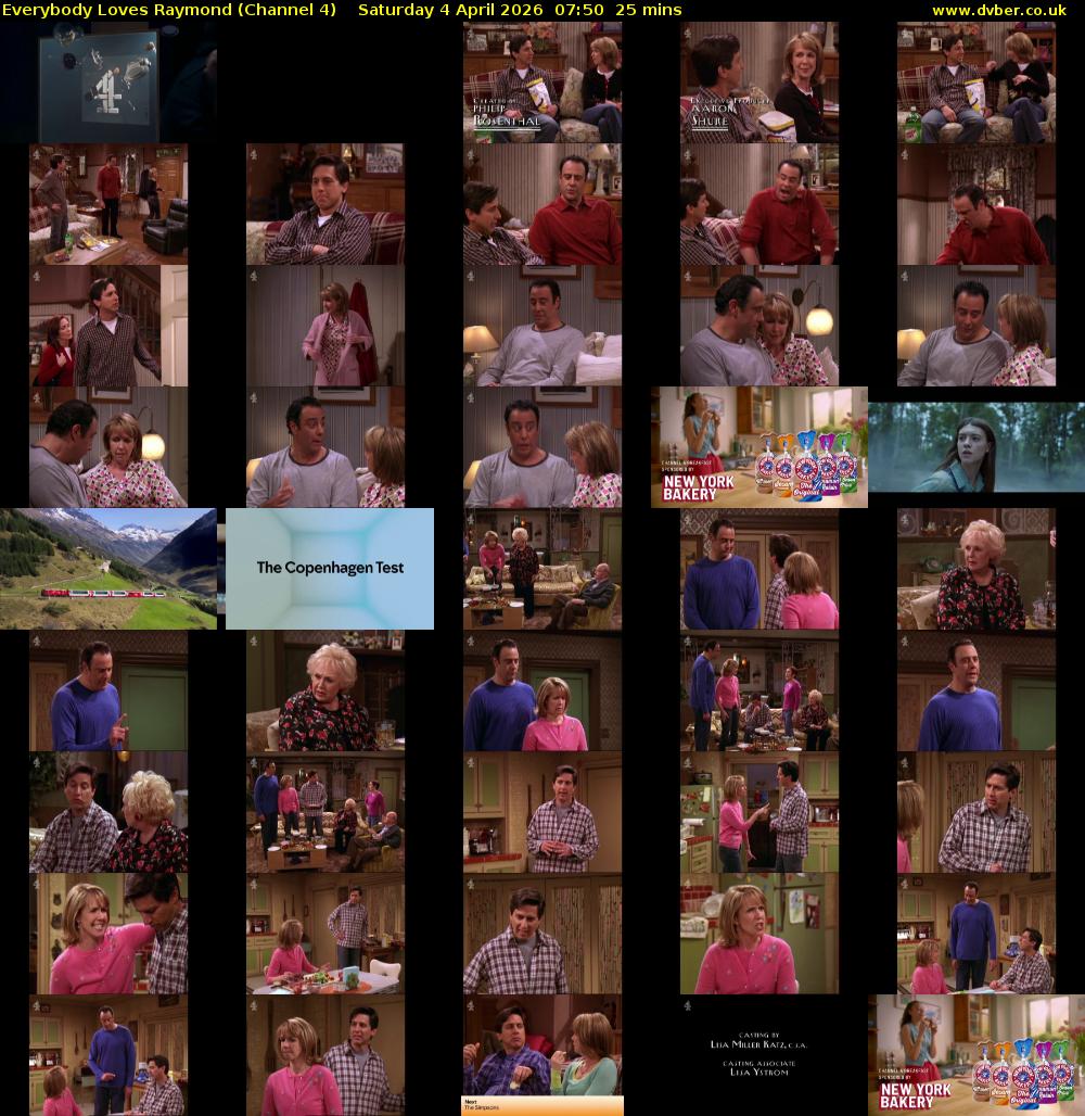 Everybody Loves Raymond (Channel 4) Saturday 4 April 2026 07:50 - 08:15
