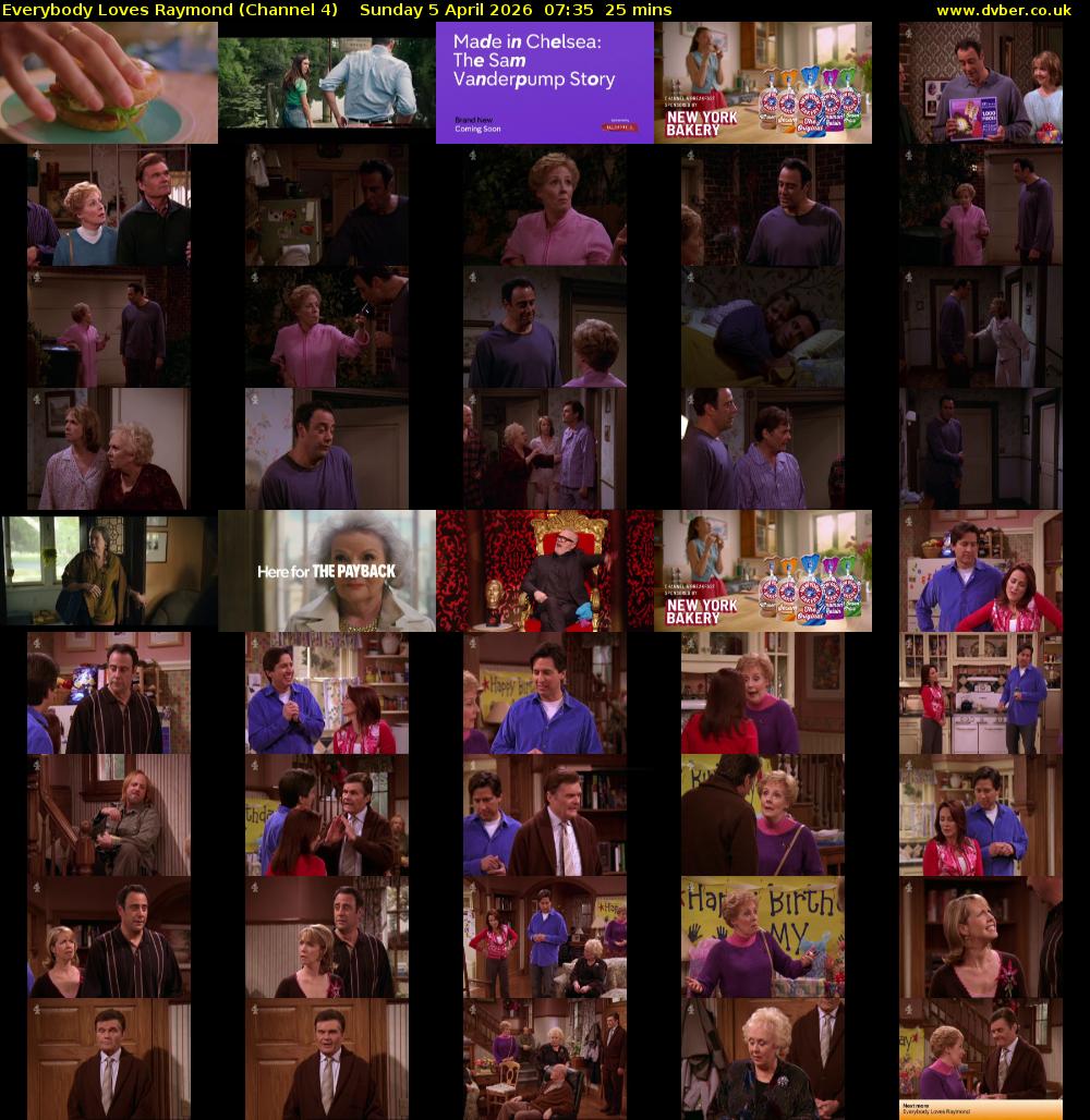 Everybody Loves Raymond (Channel 4) Sunday 5 April 2026 07:35 - 08:00