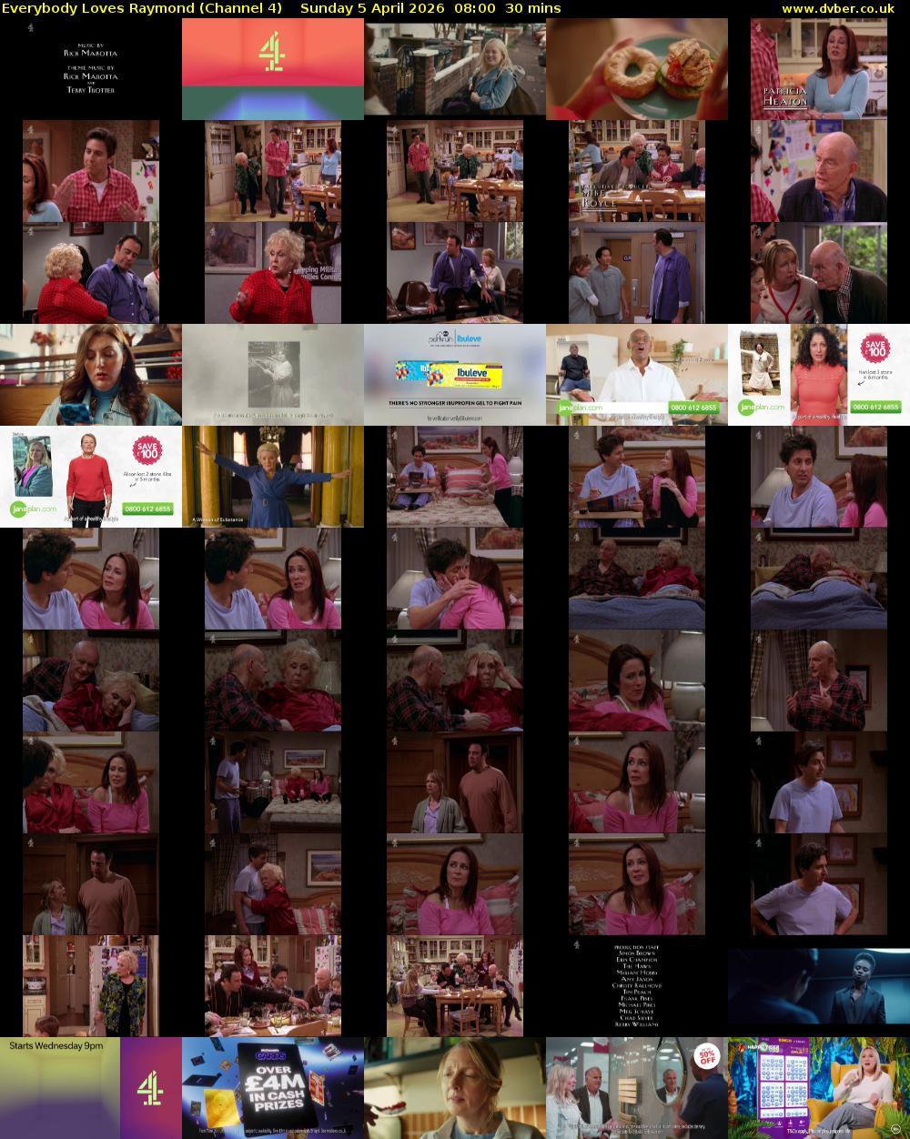Everybody Loves Raymond (Channel 4) Sunday 5 April 2026 08:00 - 08:30