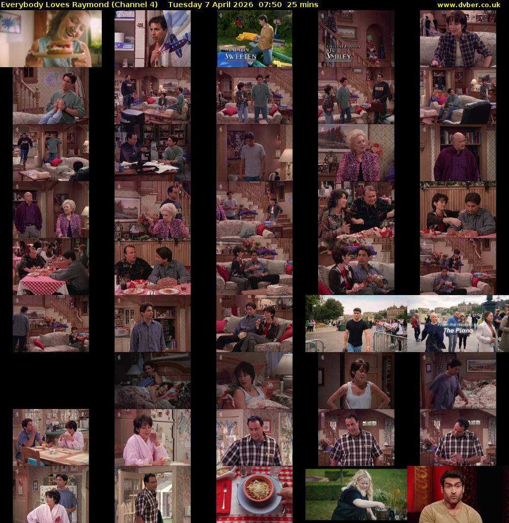 Everybody Loves Raymond (Channel 4) Tuesday 7 April 2026 07:50 - 08:15