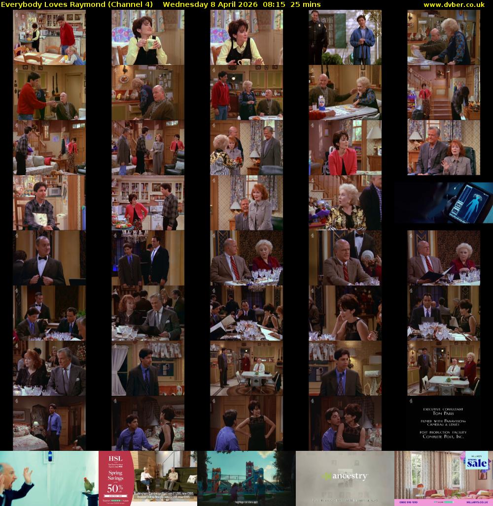Everybody Loves Raymond (Channel 4) Wednesday 8 April 2026 08:15 - 08:40