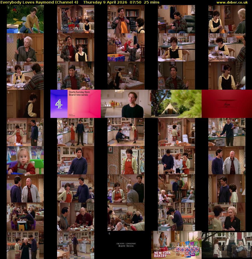 Everybody Loves Raymond (Channel 4) Thursday 9 April 2026 07:50 - 08:15