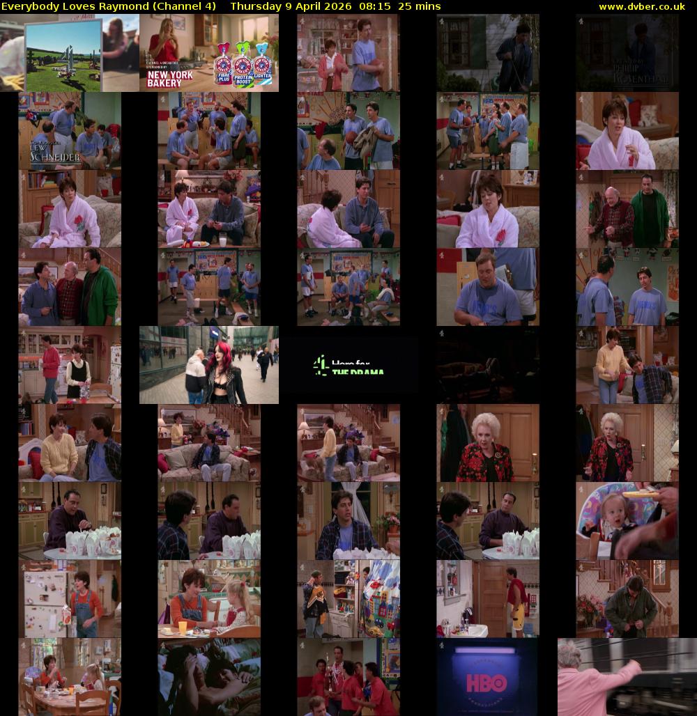 Everybody Loves Raymond (Channel 4) Thursday 9 April 2026 08:15 - 08:40