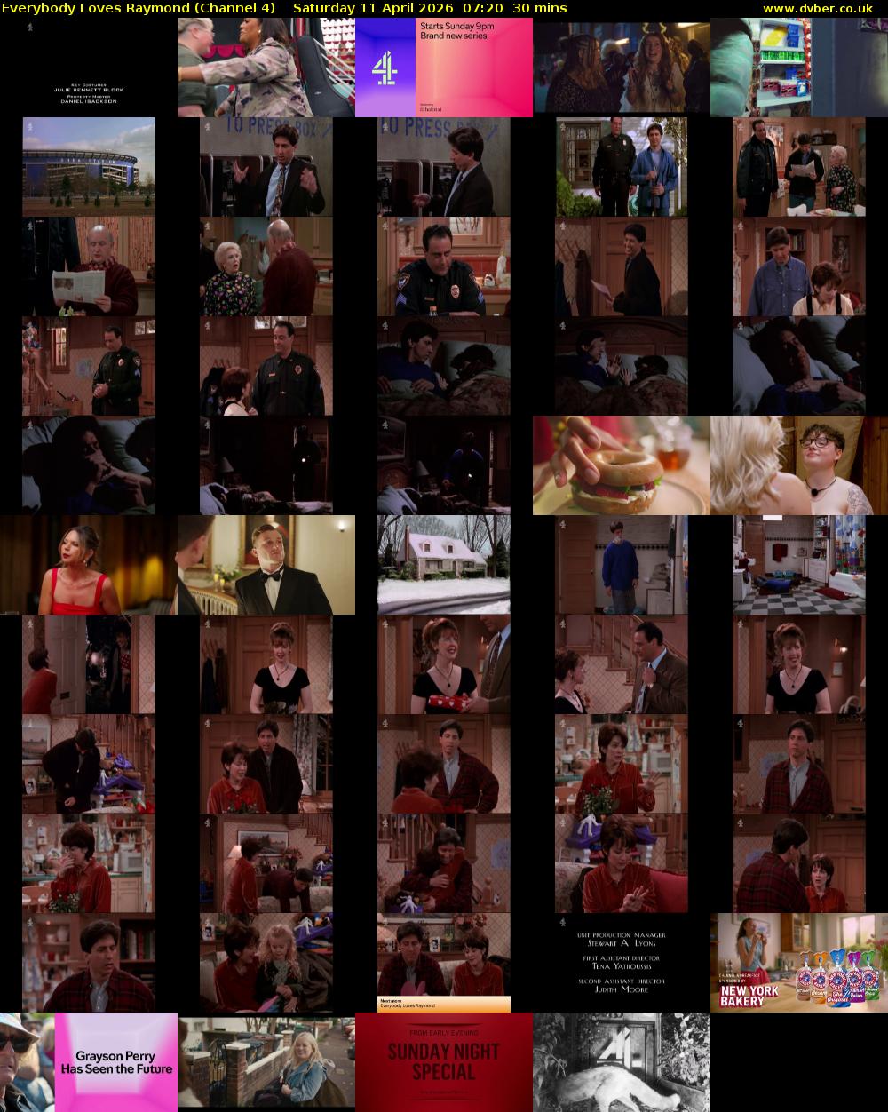 Everybody Loves Raymond (Channel 4) Saturday 11 April 2026 07:20 - 07:50