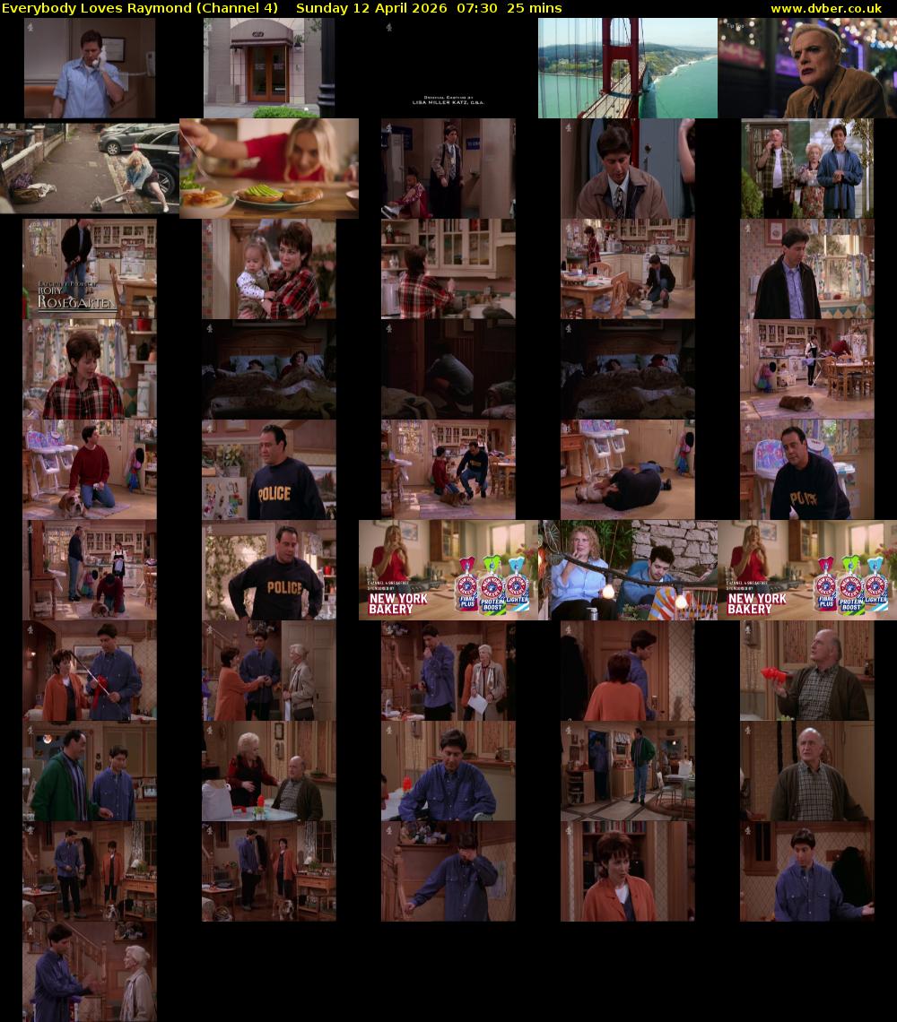 Everybody Loves Raymond (Channel 4) Sunday 12 April 2026 07:30 - 07:55