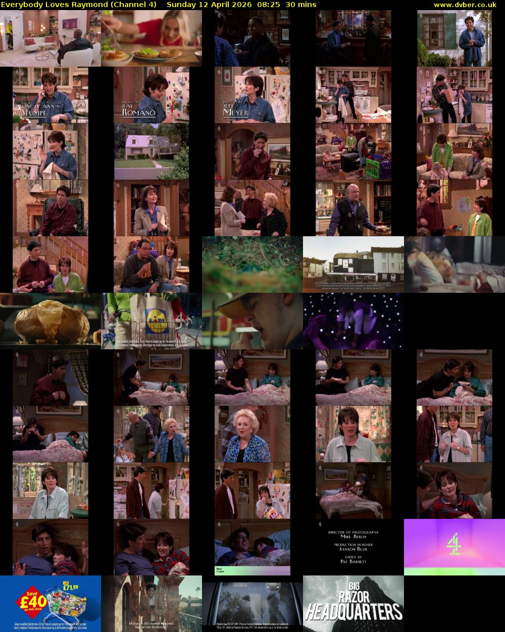 Everybody Loves Raymond (Channel 4) Sunday 12 April 2026 08:25 - 08:55