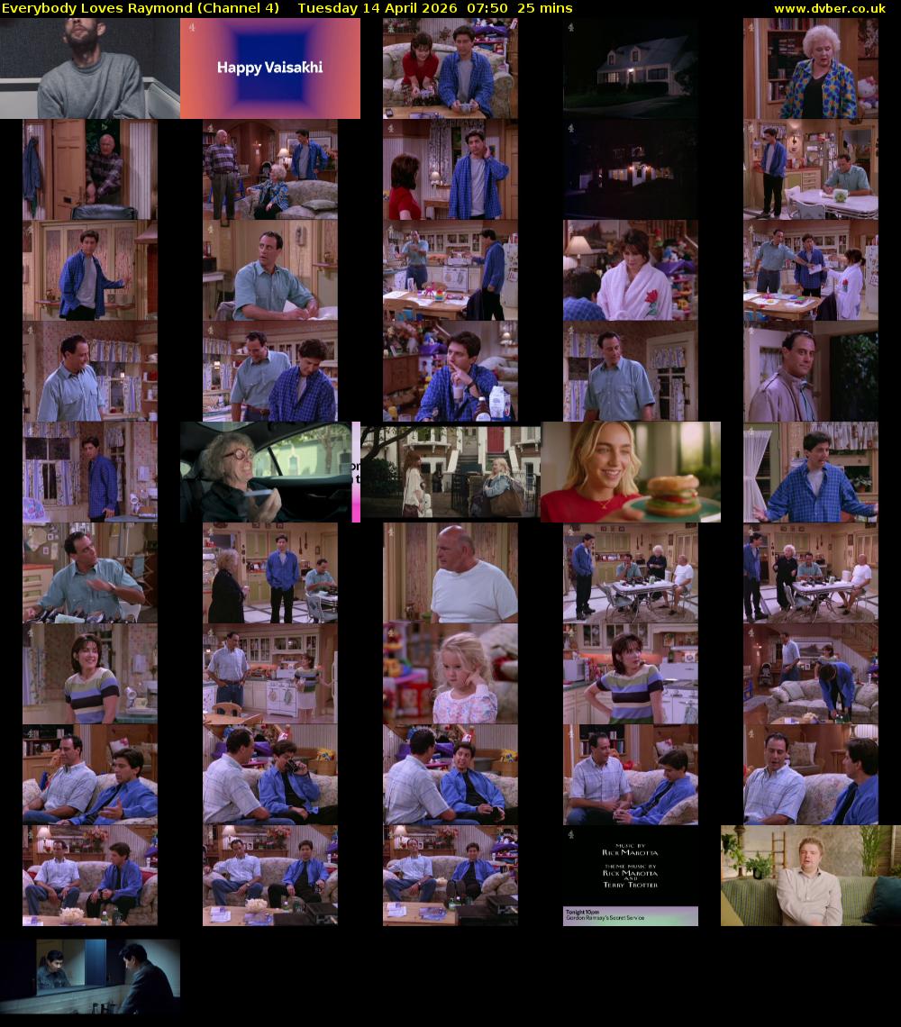 Everybody Loves Raymond (Channel 4) Tuesday 14 April 2026 07:50 - 08:15