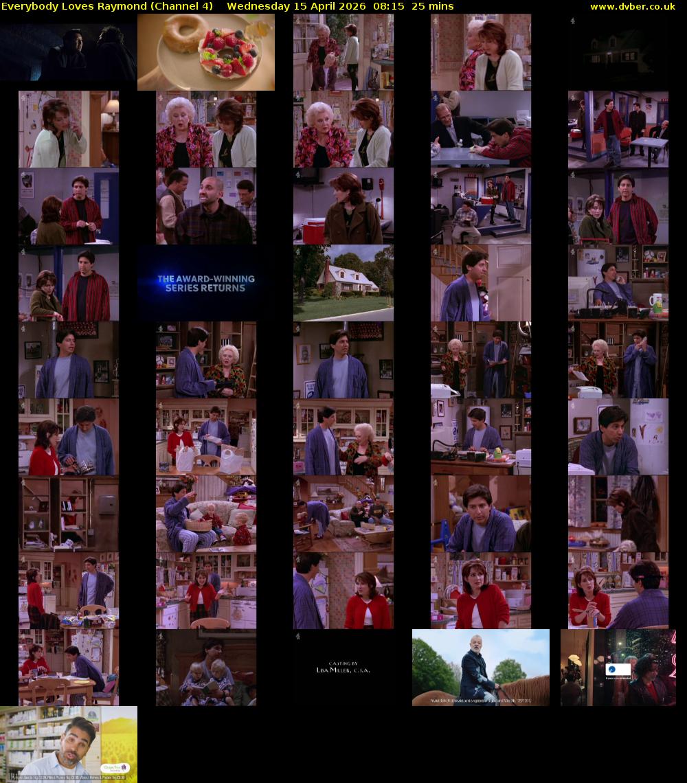 Everybody Loves Raymond (Channel 4) Wednesday 15 April 2026 08:15 - 08:40