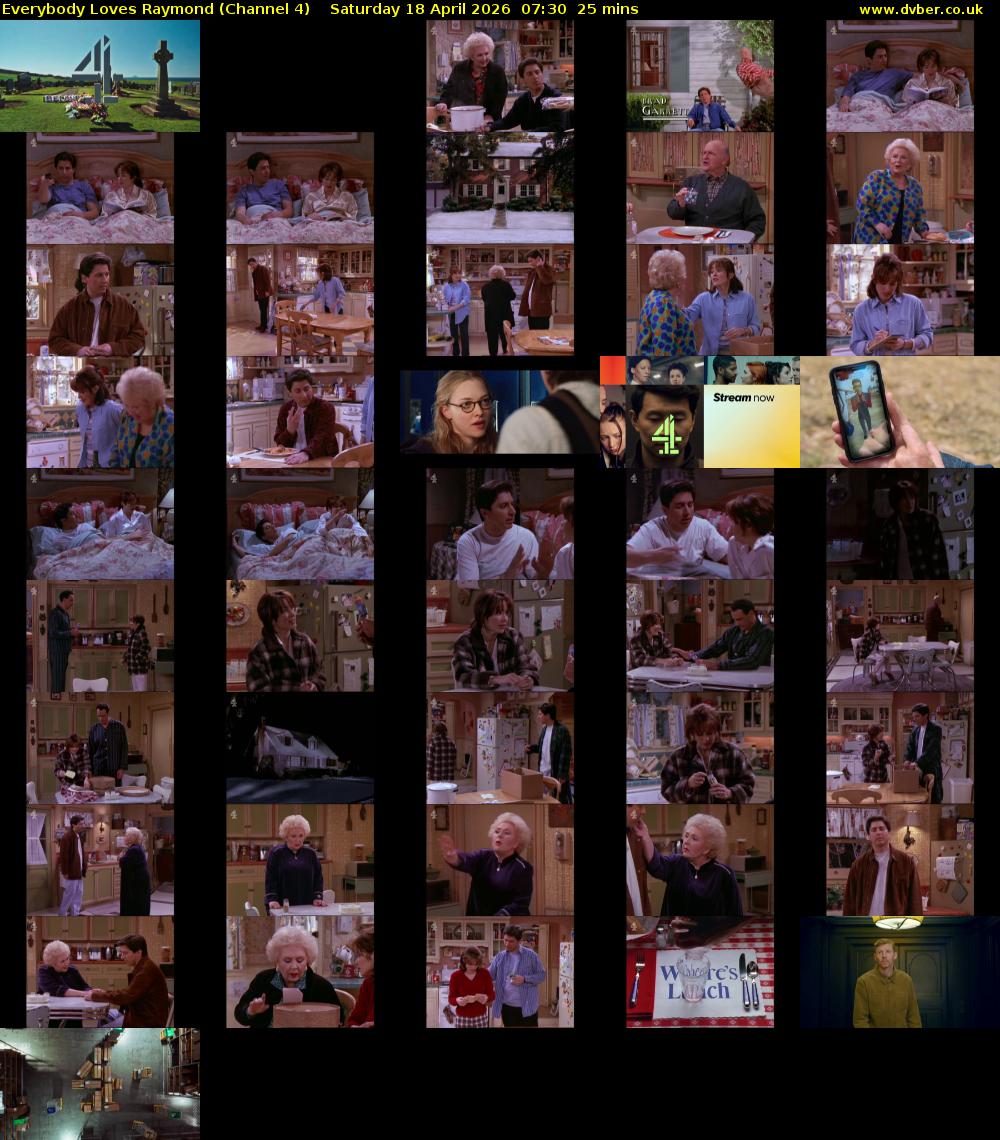 Everybody Loves Raymond (Channel 4) Saturday 18 April 2026 07:30 - 07:55