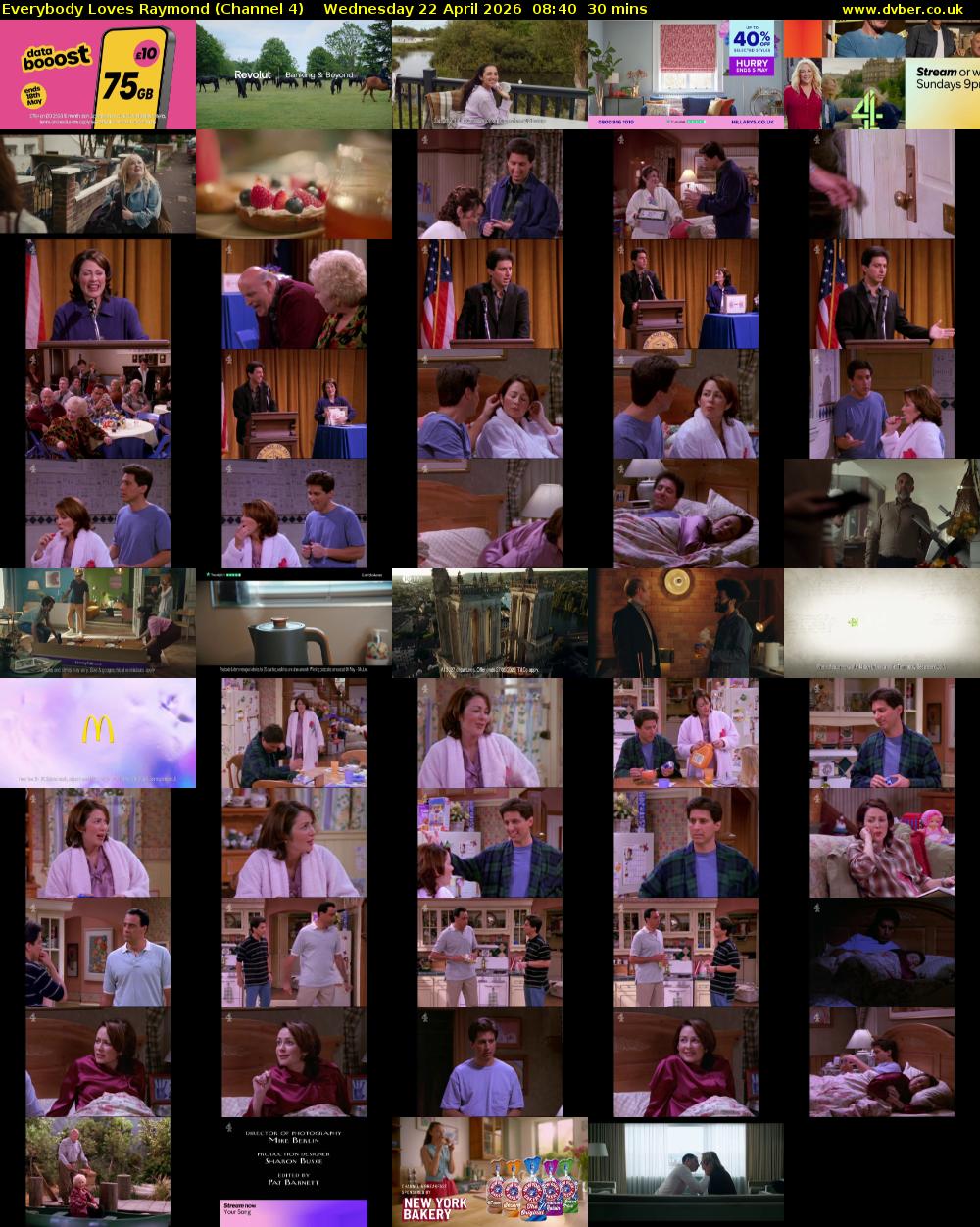 Everybody Loves Raymond (Channel 4) Wednesday 22 April 2026 08:40 - 09:10
