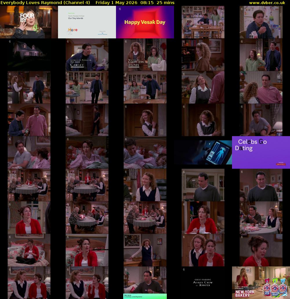 Everybody Loves Raymond (Channel 4) Friday 1 May 2026 08:15 - 08:40