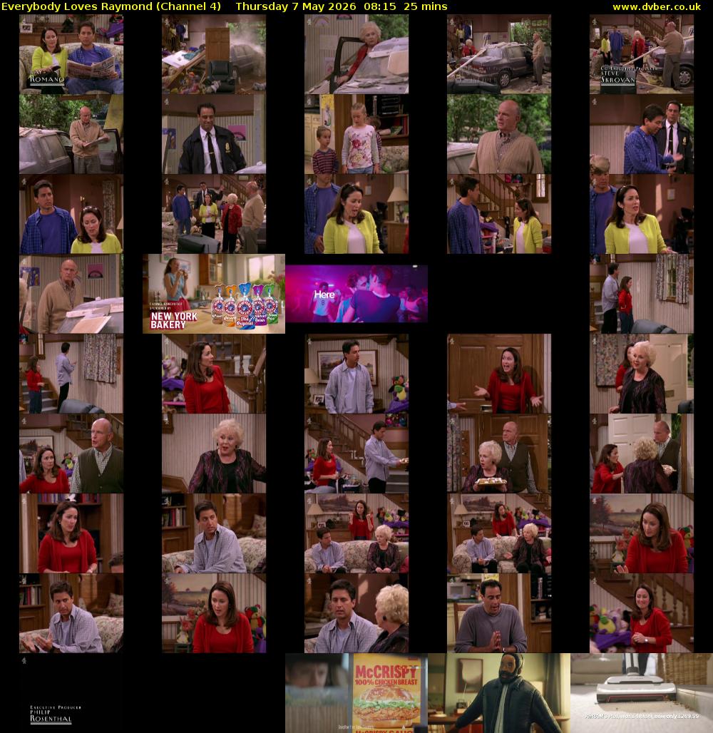 Everybody Loves Raymond (Channel 4) Thursday 7 May 2026 08:15 - 08:40