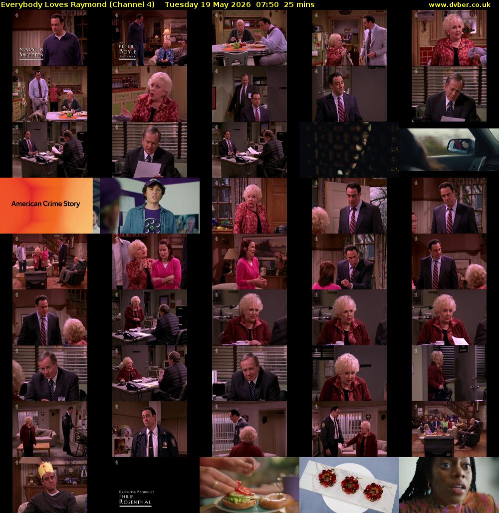 Everybody Loves Raymond (Channel 4) Tuesday 19 May 2026 07:50 - 08:15