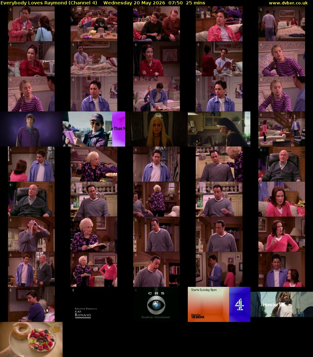 Everybody Loves Raymond (Channel 4) Wednesday 20 May 2026 07:50 - 08:15
