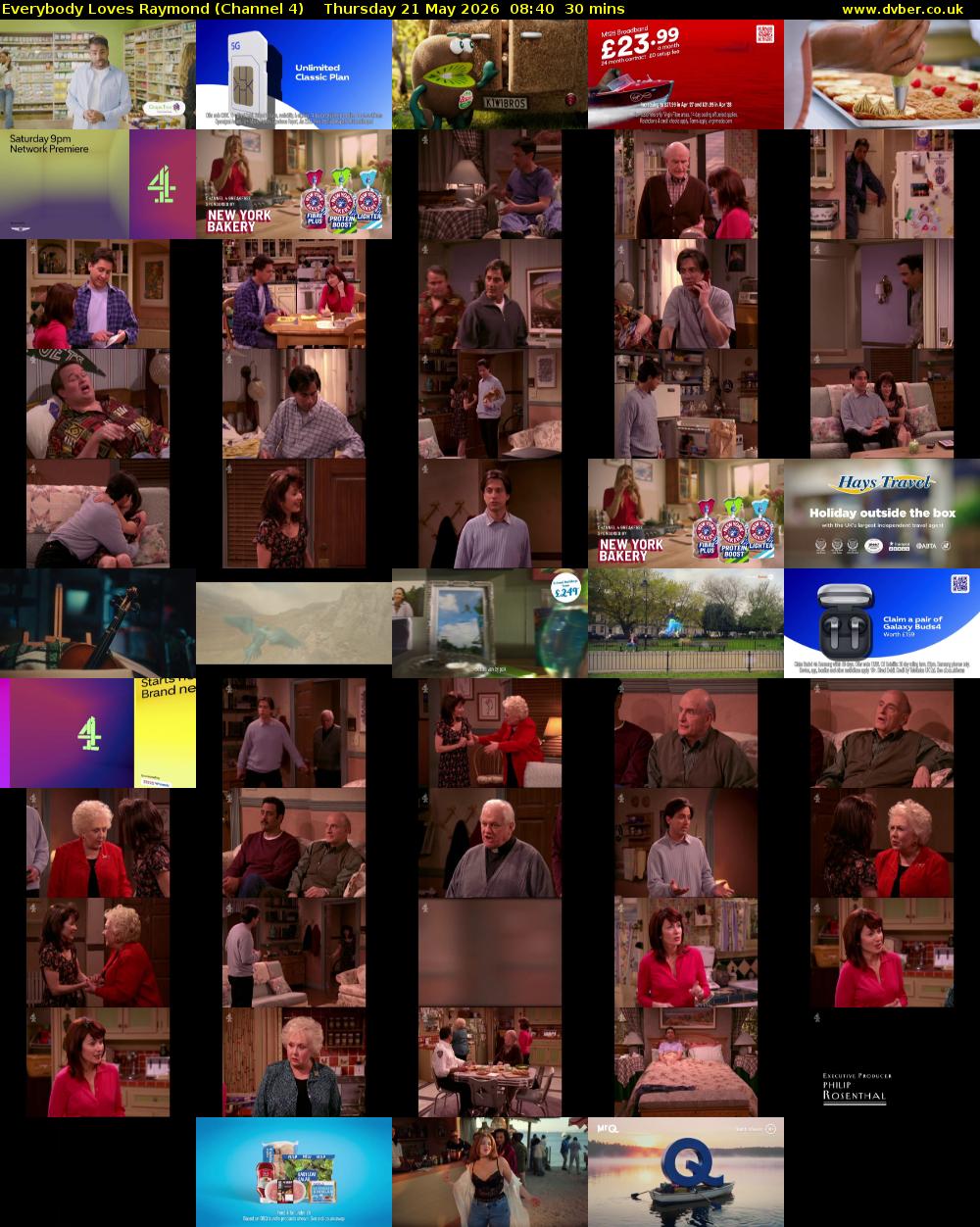Everybody Loves Raymond (Channel 4) Thursday 21 May 2026 08:40 - 09:10