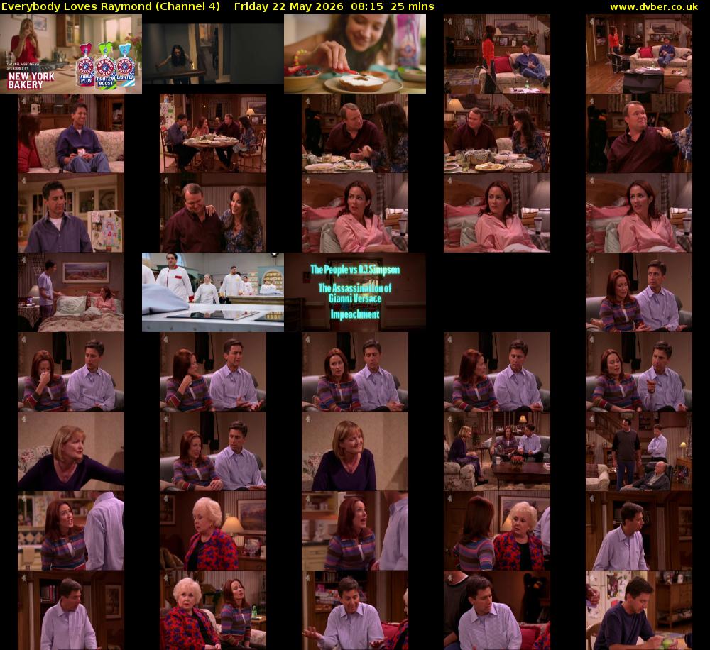 Everybody Loves Raymond (Channel 4) Friday 22 May 2026 08:15 - 08:40