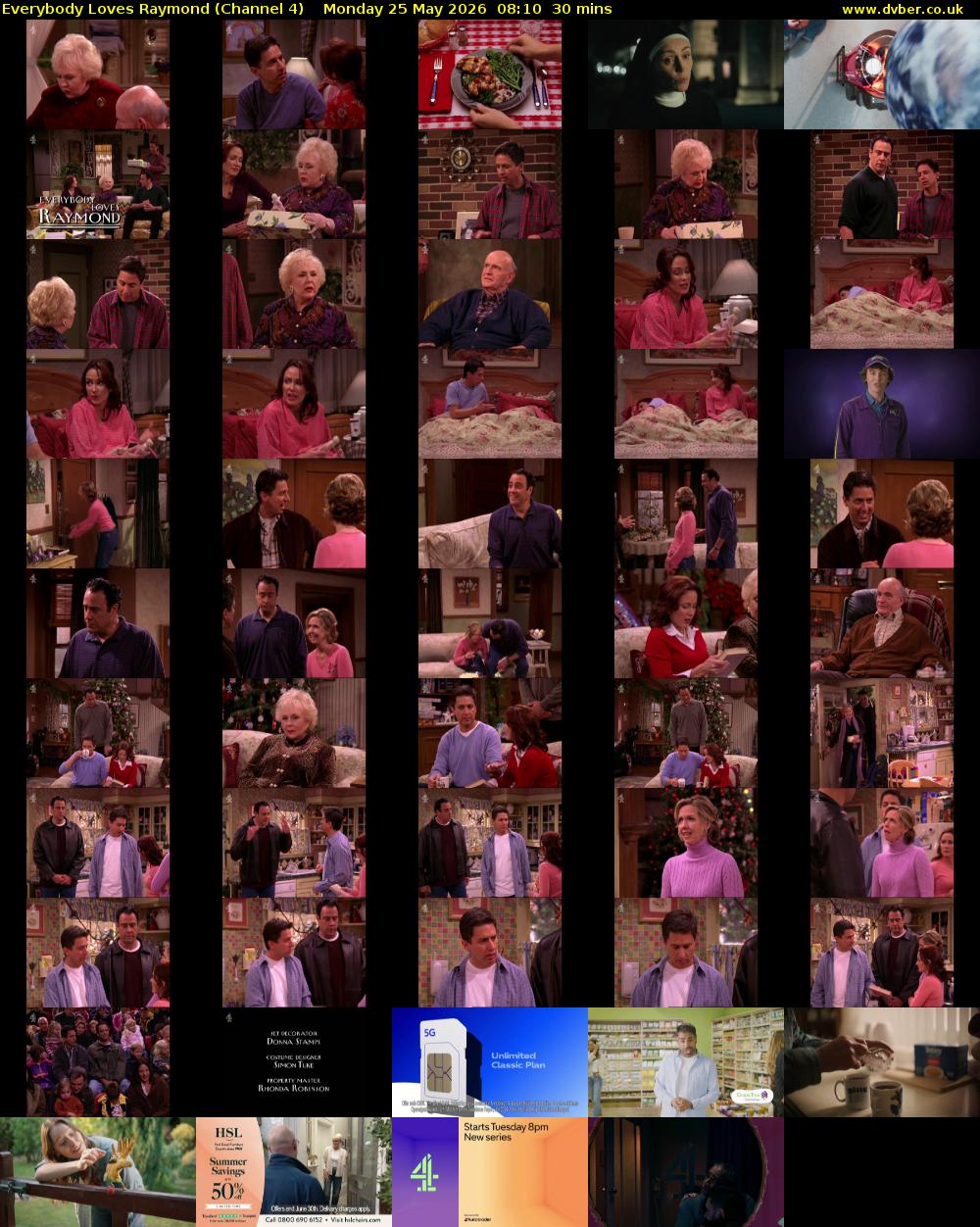 Everybody Loves Raymond (Channel 4) Monday 25 May 2026 08:10 - 08:40