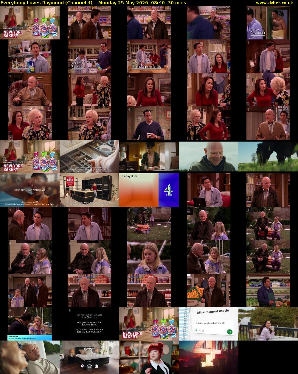 Everybody Loves Raymond (Channel 4) Monday 25 May 2026 08:40 - 09:10