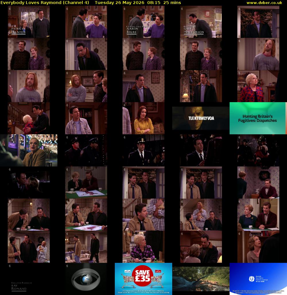 Everybody Loves Raymond (Channel 4) Tuesday 26 May 2026 08:15 - 08:40