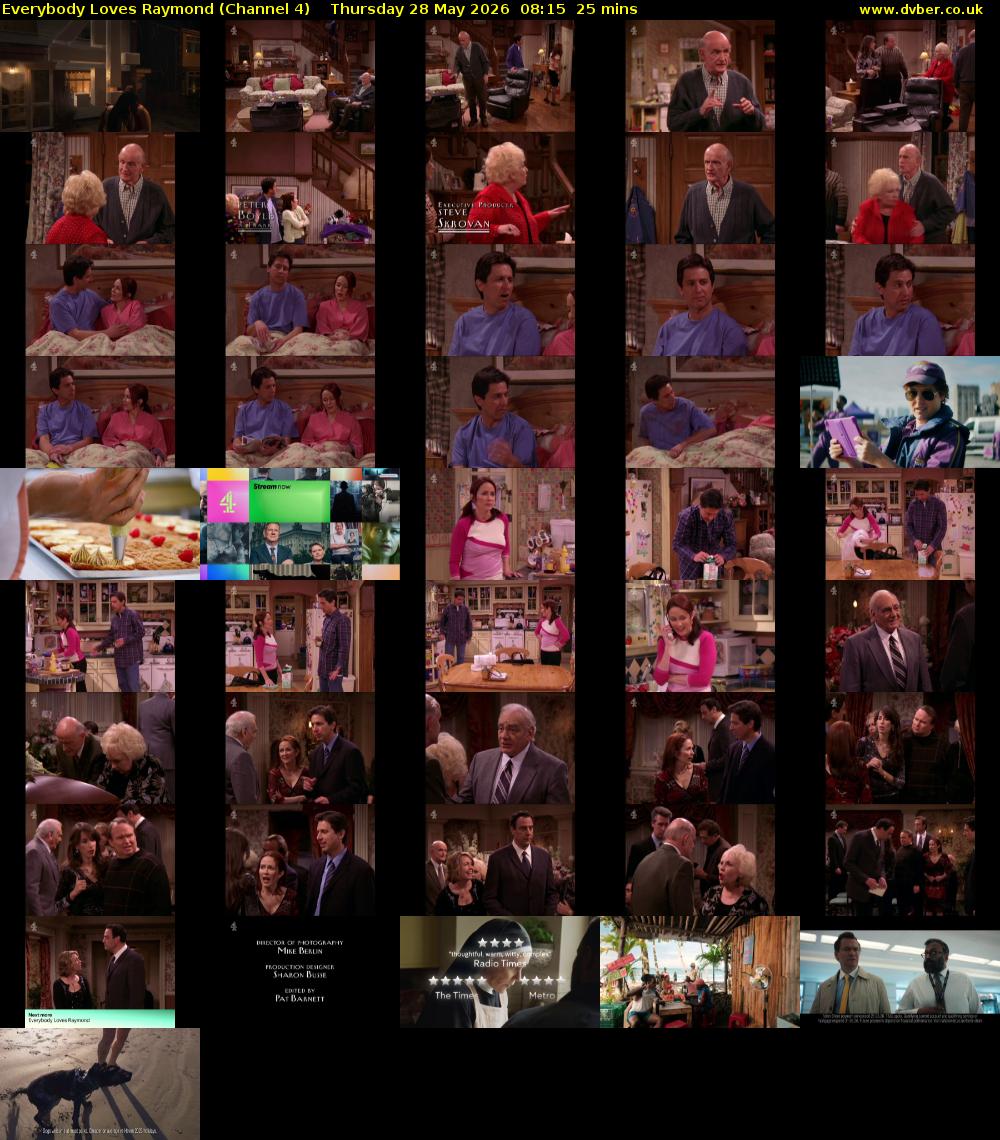 Everybody Loves Raymond (Channel 4) Thursday 28 May 2026 08:15 - 08:40