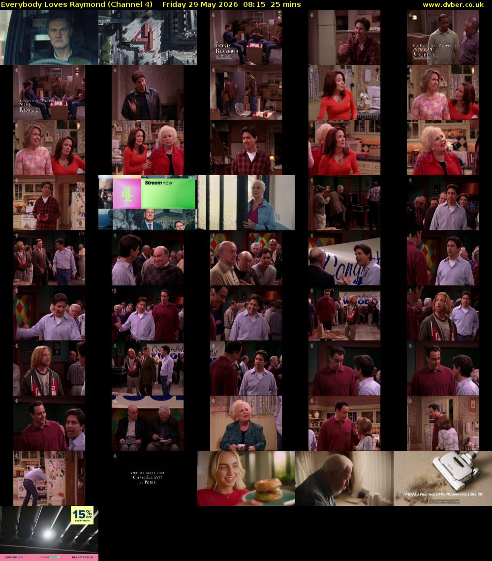 Everybody Loves Raymond (Channel 4) Friday 29 May 2026 08:15 - 08:40