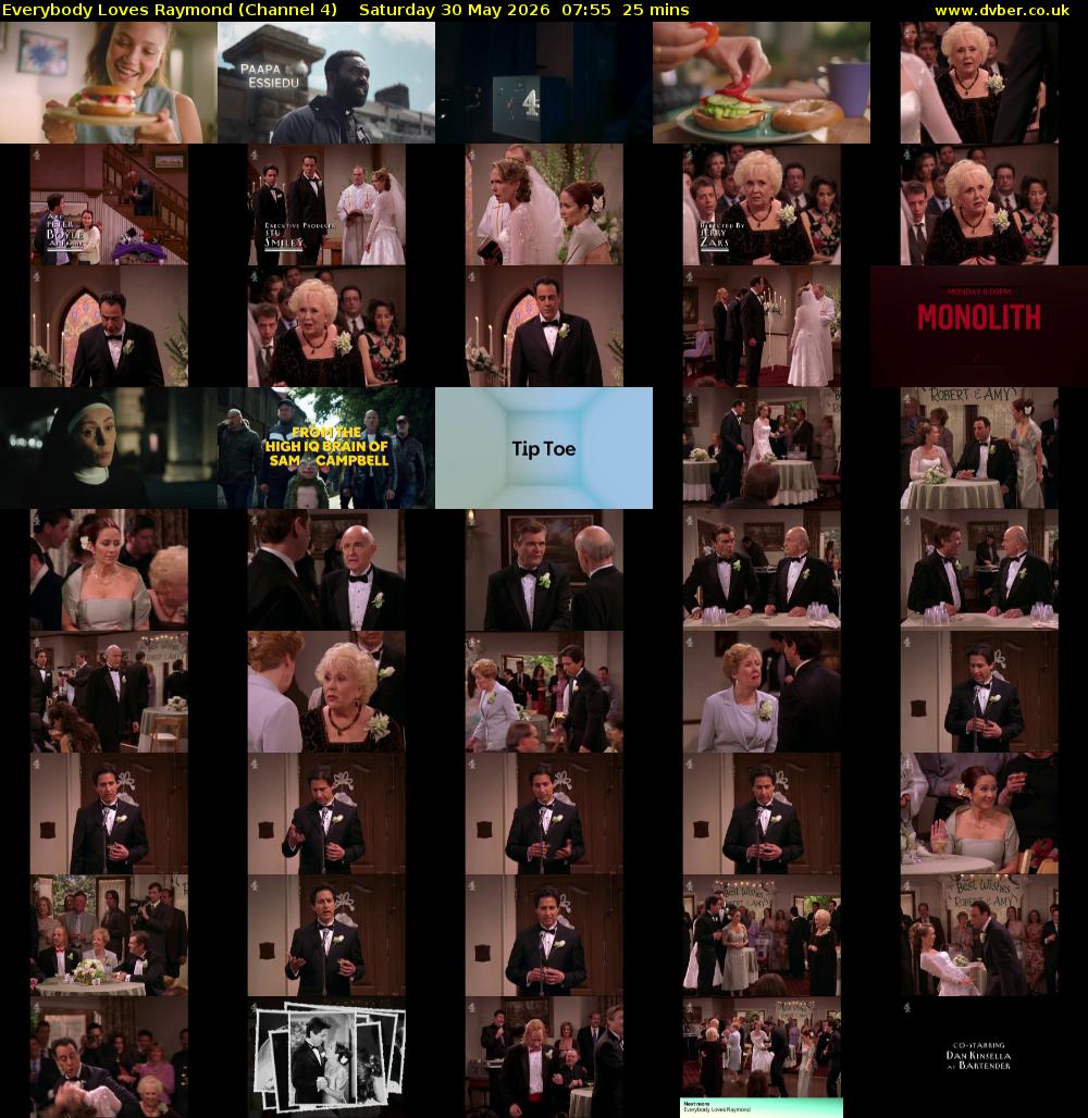 Everybody Loves Raymond (Channel 4) Saturday 30 May 2026 07:55 - 08:20