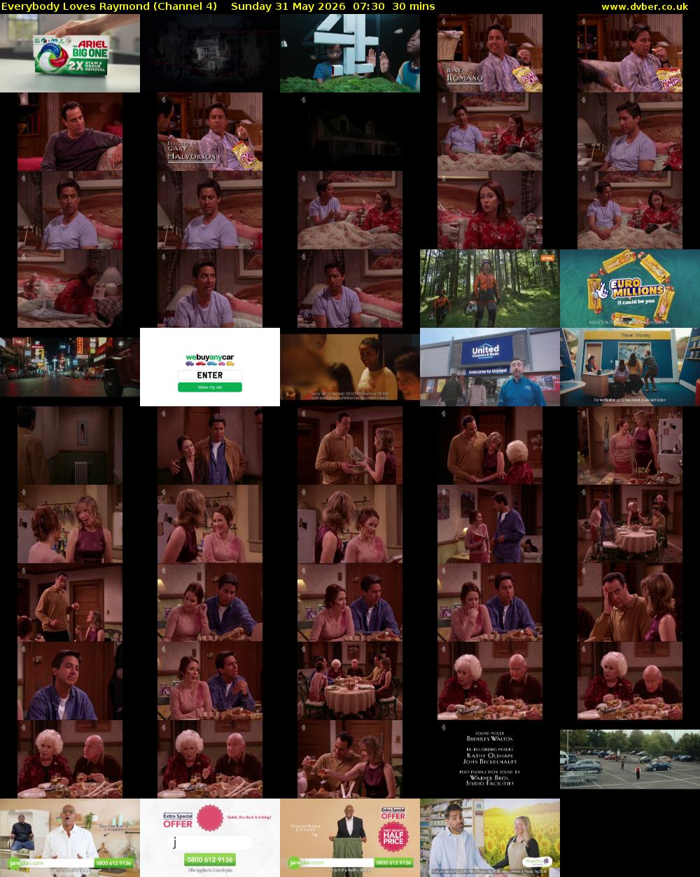 Everybody Loves Raymond (Channel 4) Sunday 31 May 2026 07:30 - 08:00