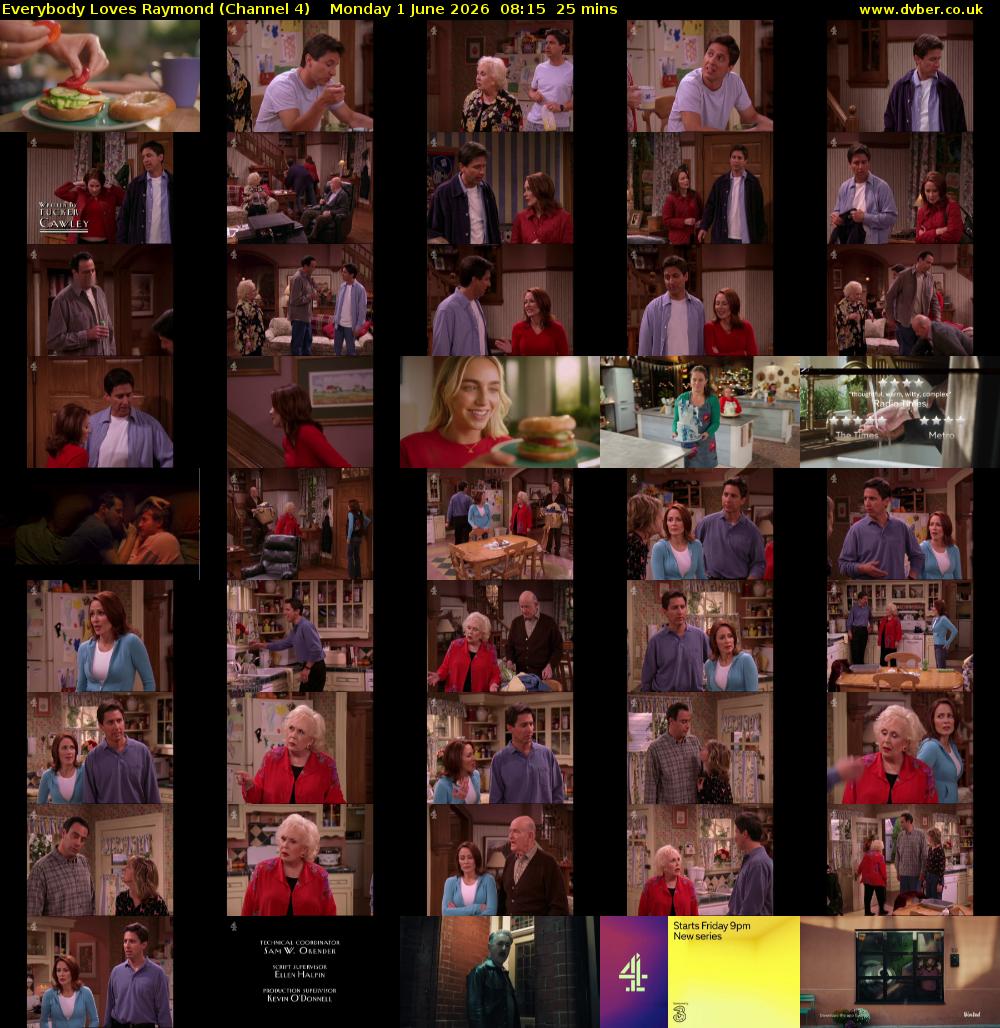 Everybody Loves Raymond (Channel 4) Monday 1 June 2026 08:15 - 08:40