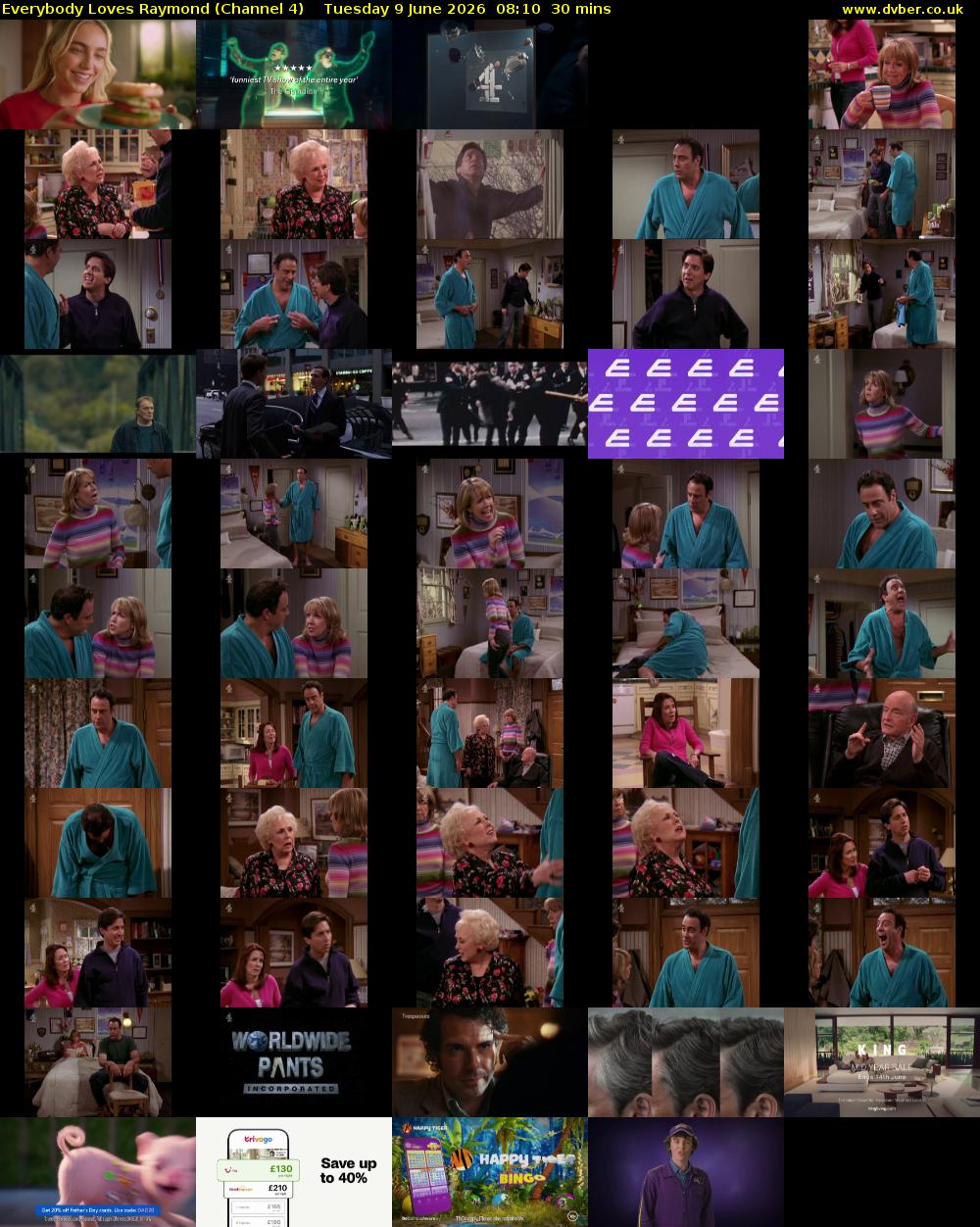 Everybody Loves Raymond (Channel 4) Tuesday 9 June 2026 08:10 - 08:40