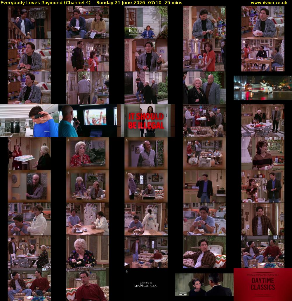 Everybody Loves Raymond (Channel 4) Sunday 21 June 2026 07:10 - 07:35