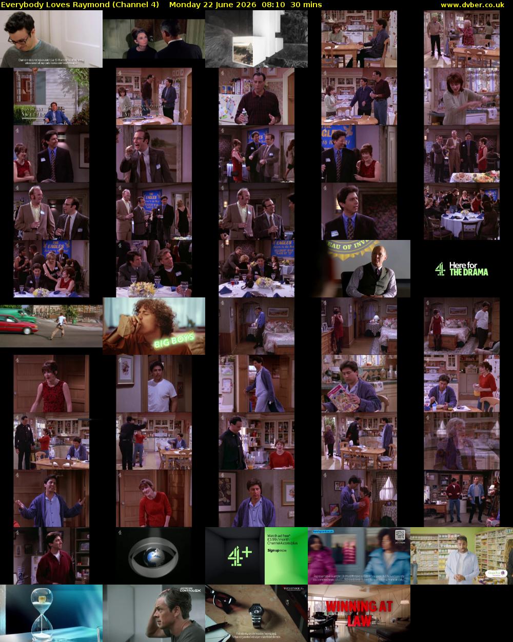 Everybody Loves Raymond (Channel 4) Monday 22 June 2026 08:10 - 08:40