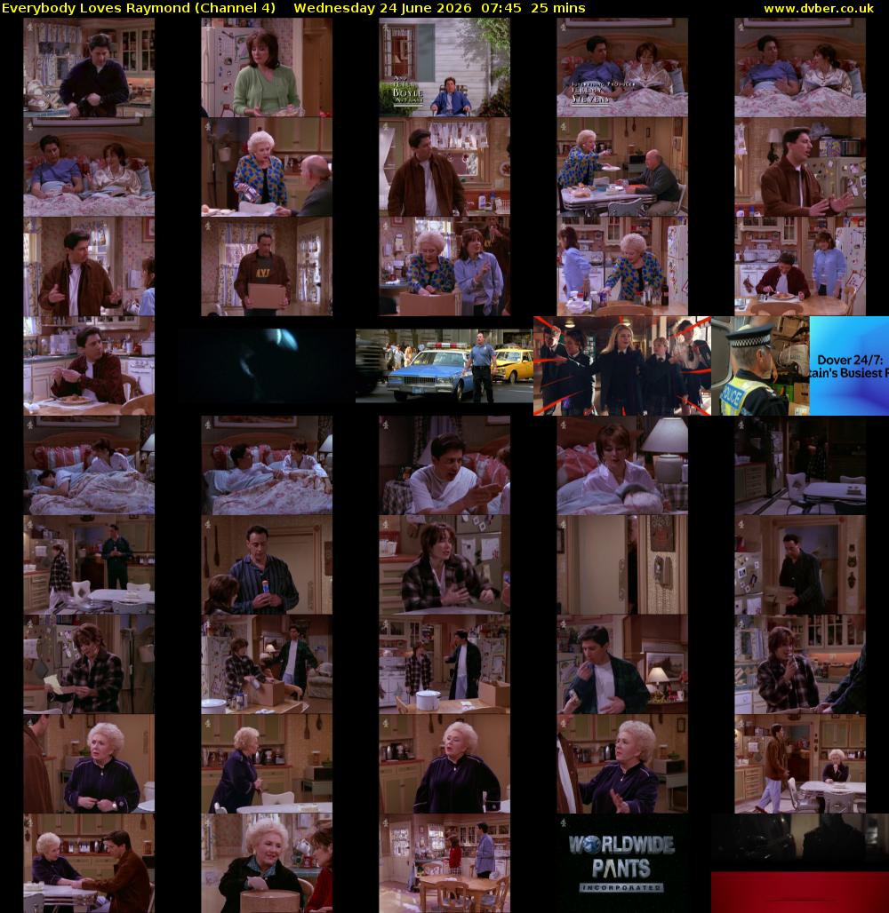 Everybody Loves Raymond (Channel 4) Wednesday 24 June 2026 07:45 - 08:10