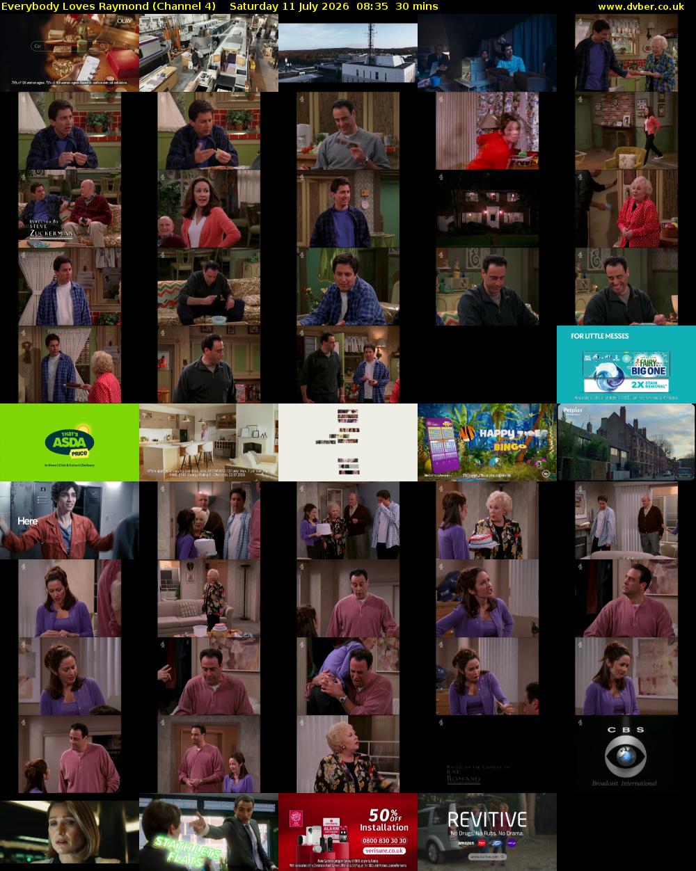 Everybody Loves Raymond (Channel 4) Saturday 11 July 2026 08:35 - 09:05